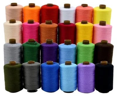 Produktbild von 24 Farben Polyesterfäden für Hand-, Quilt- und Maschinennähen, Set mit 914 m pro Spule
