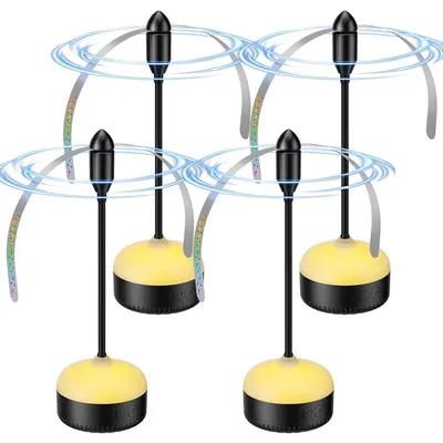 Produktbild von Elektrischer Fliegenabwehr Tischventilator mit LED-Licht, batteriebetriebener Insektenschutz für Terrasse, Garten, Camping und Grillabend