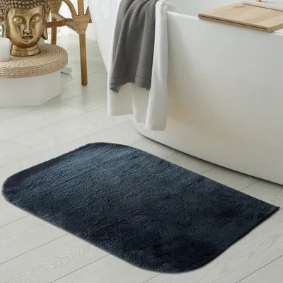 Immagine prodotto di Tappeto di design per il bagno - morbidissimo - in nero Dimensioni - 60 x 100 cm