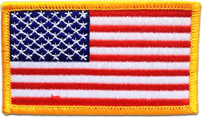 Produktbild von Usa Army Flagge Fahne - Aufnäher, Bügelbild, Aufbügler, Applikationen, Patches, Flicken, Zum Aufbügeln, Größe: 7,5 x 4,7 cm