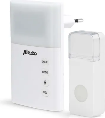 Immagine prodotto di Alecto ADB-19 - Campanello senza fili con luce lampeggiante, bianco