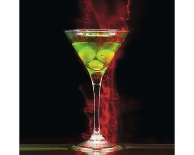 Produktbild von Glasbild Cocktail On Black II 50x50 cm