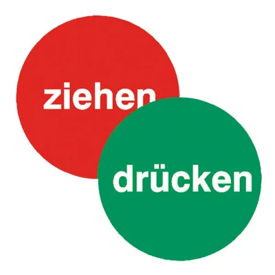 Obrázok produktu pre keine Marke 21.5615 Glastürschild Drücken/Ziehen