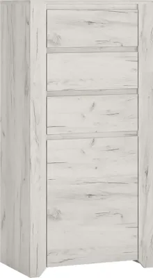 Produktbild von Highboard, weiß Eiche, AMANTEA-129