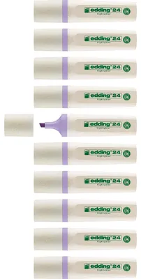 Produktbild von edding 24 Textmarker – Pastellviolett – 10 Textmarker – Keilspitze 2–5 mm