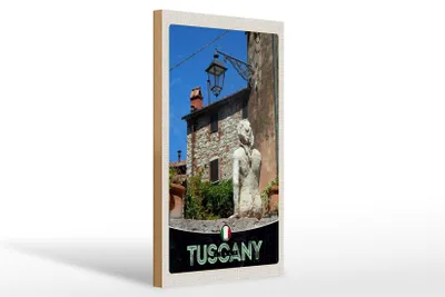Produktbild von Holzschild Reise 20x30cm Toskana Italien Frauenskulptur Dekoration