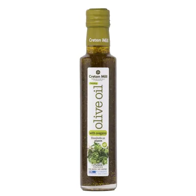 Zdjęcie produktu dla CRETAN MILL 15742 Oliwa z oliwek o smaku ziołowym OREGANO 250ml butelka