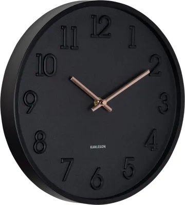 Produktbild von Karlsson - Wanduhr Calma - Schwarz - 3.8x30x30cm