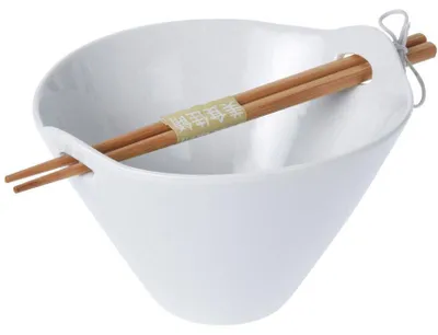 Produktbild von Koopman Porzellanschale mit Essstäbchen - Kinder Reisschale