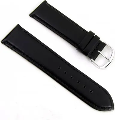 Produktbild von Eulit Ersatzband Uhrenarmband Leder Büffelkalb schwarz 24mm 23703S