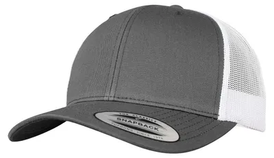 Productafbeelding van Klassieke truckerpet, tweekleurig, model FK1772 (one size) (donkergrijs/wit)