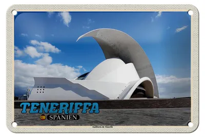 Produktbild von Blechschild Reise 18x12cm Teneriffa Spanien Auditorio de Tenerife