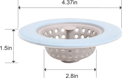 Obrázok produktu pre 4Pcs Silikónové kuchynské drezové sitko Kanalizačný filter na vlasy Zbierať kúpeľový odtok Stopper Drez podlahový odtok Plug Kuchynské doplnky