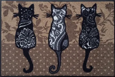 Produktbild von wash+dry Fußmatte Katzenbande 50 x 75 cm waschbare Fußmatte