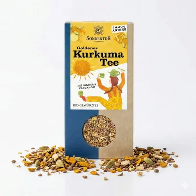 Produktbild von Sonnentor Goldener Kurkuma Tee lose 120g - 1 Beutel