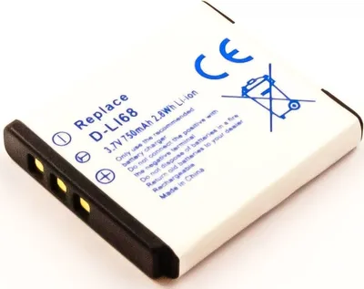 Produktbild von Akku für Pentax Optio VS20 Li-Ion 3,7 Volt 700 mAh schwarz.