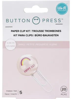 Produktbild von Button-Maschine Ansteckknopf-Set Papierklammern - Ø 25 mm - 5 Papierklammern - Für Papier und Stoff