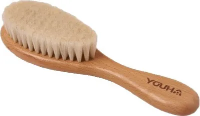 Immagine prodotto di Spazzola per capelli per bambini Youha - 100 % materiali naturali - in pelo di capra - previene il prurito e i graffi - spazzola morbida per bambini - cura dei capelli per bambini
