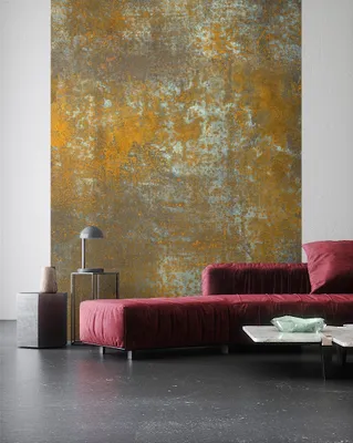 Produktbild von NEWROOM Tapete Kupfer Vliestapete Metall - Wandbild Industrial Orange Grau Rost Eisen Tapete Bauhaus Holztapete
