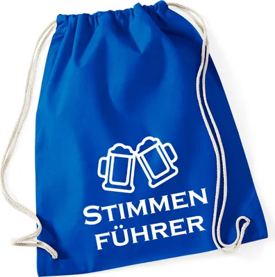Produktbild von Huuraa Turnbeutel Stimmenführer Spielmanszug 12 Liter Bright Royal Baumwolle Rucksack Geschenkidee
