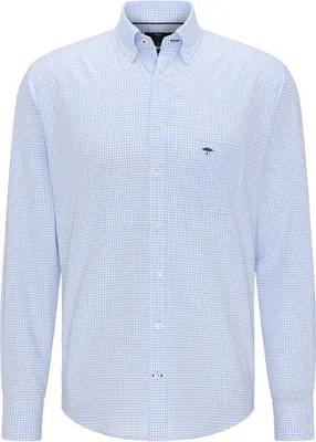 Obrázek produktu pro Košile Fynch Hatton Supersoft Oxford s bílou kostkovanou náprsní kapsou