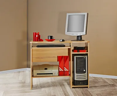 Produktbild von Schülerschreibtisch - Computertisch - PC-Tisch kernbuche