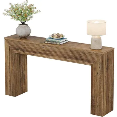 Obrázok produktu pre Konzolový stolík HOGA-LD0035, 160 x 30 x 85 cm, v rustikálnej hnedej farbe