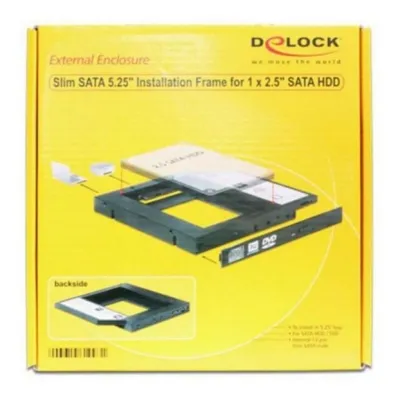 Produktbild von Delock - Laufwerksschachtadapter - 2.5" (6.4 cm) - 5,25" Slim Line auf 2,5" (13,3 cm bis 6,4 cm)
