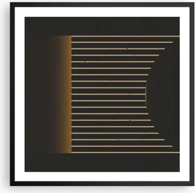 Produktbild von Gerahmtes Poster - Schwarzer Rahmen - Modern Schwarz Gelb - 60x60 cm - Wand Bild - Wanddeko - Wandbilder - Kunstposter - Wandposter - Bilderrahmen - Bilder - Kunstdruck - P2BAC60x60-4719