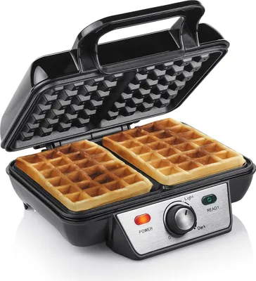 Produktbild von Tristar WF-2195 Waffeleisen – Zwei Waffeln gleichzeitig – Edelstahlgehäuse, Anti