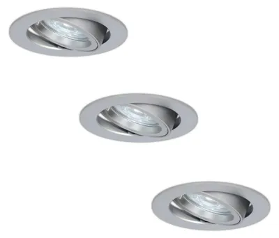 Produktbild von hoftronic LED Einbaustrahler 4W 6500K schwenkbar Edelstahl 3er Set