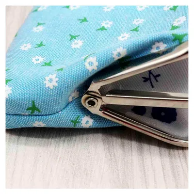 Produktbild von Damen Retro Vintage Blumen Geldbörse Kleine Brieftasche Clutch Bag Blau