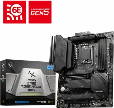 Immagine prodotto di MSI MAG Z790 Tomahawk WIFI - Scheda madre - ATX - Presa LGA1700 - Chipset Z790 - USB-C Gen2, USB 3.2 Gen 1, USB 3.2 Gen 2, USB-C Gen 2x2 - 2.5 Gigabit LAN, Wi-Fi, Bluetooth - Grafica onboard (CPU necessaria) - Audio HD (8 canali) (7D91-009R)
