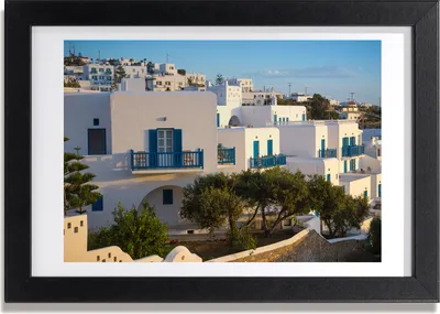 Produktbild von Bild 30x20 MDF-Rahmen, Wandkunst Mykonos Griechenland