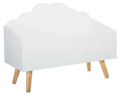 Immagine prodotto di Contenitore per giocattoli a forma di nuvola, bianco, per bambini, dimensioni 58 x 28 x 45,5 cm
