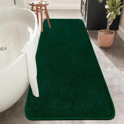 Produktbild von PromoHome® Badezimmerteppich 50×120 cm, ultraweiches Mikrofasertuch, stark saugfähig, rutschfest, schimmelresistent und maschinenwaschbar
