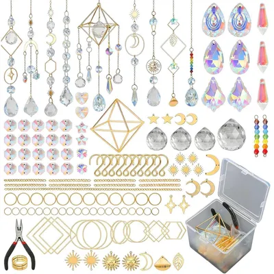 Immagine prodotto di Kit per creare decorazioni per finestre con cristalli, 400 pezzi, fai da te, per creare effetti di arcobaleno