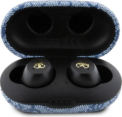 Produktbild von GUESS Bluetooth Gaming Kopfhörer + Dockingstation 4G Metal Logo Schwarz / Blau