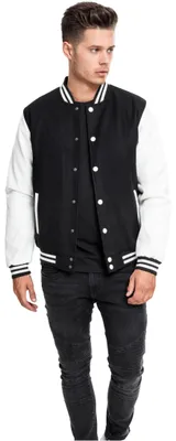 Immagine prodotto di Urban Classics - Giacca Oldschool College nero / bianco XL
