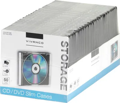 Produktbild von CD/DVD Slim Case, 50er Pack (31701)