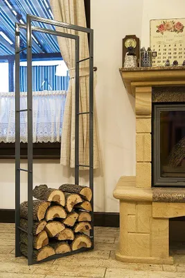 Produktbild von Kaminholzregal XXL Grau 80005 Kaminholzständer 150 cm Holzkorb Kaminholzhalter