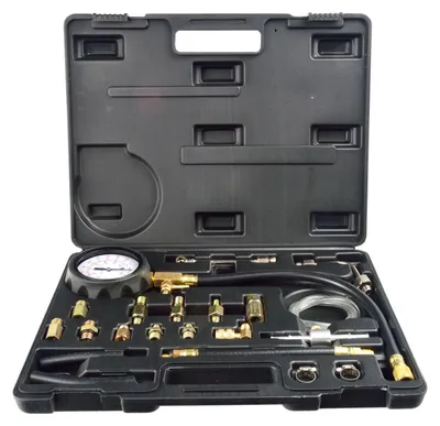 Immagine prodotto di Kit-set tester pressione, compressione iniezione carburante, manometro diagnostico, testare la pressione benzina dell’auto, 0 - 10 bar 21 pezzi