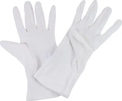 Produktbild von Medi-Inn Baumwollhandschuhe Trikot – Gr. M, 12 Paar, reinweiß, atmungsaktiv, 100% Baumwolle