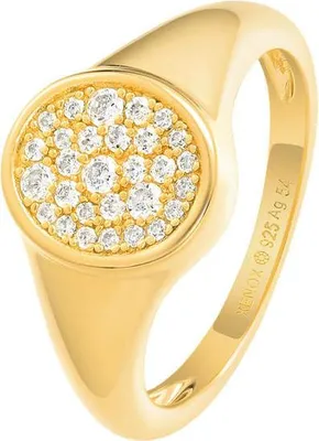Produktbild von XENOX Damen Ring Eternal aus Silber in Goldoptik mit Zirkonia-Besatz, rund