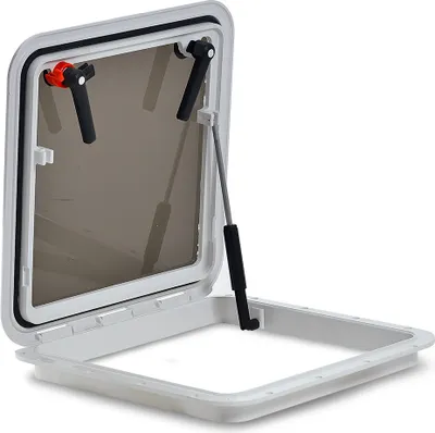 Produktbild von Deckslucke eckig 48 x 48 cm aus schlagfestem Kunststoff, arretierbar