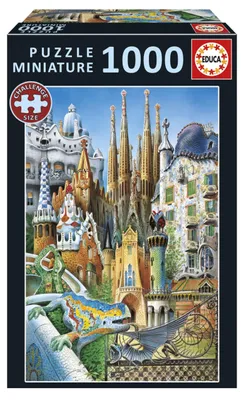 Productafbeelding van Puzzel – EDUCA – Gaudí. Miniatuurcollages – 1000 stukjes