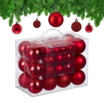 Immagine prodotto di Set di palline per albero di Natale, finitura opaca/lucida/glitterata