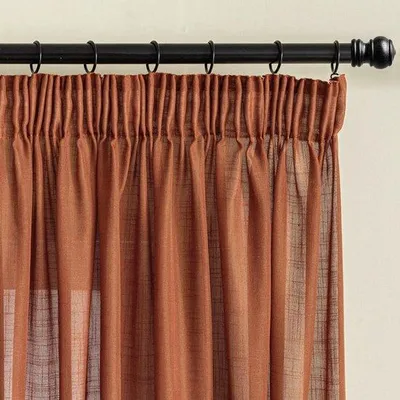 Productafbeelding van Gordijnen met Plooiband 245 x 140 cm Terracotta