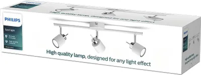 Produktbild von Philips Meranti - Arbeitsplatteneinbaustrahler GU10 3 x weiß