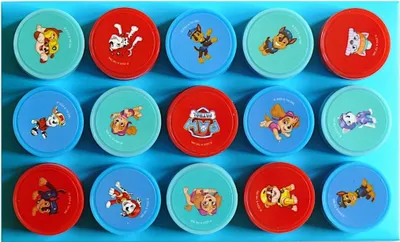 Obrázek produktu pro Razítka kulatá Tlapková Patrola (Paw Patrol) samonamáčecí set 12ks.